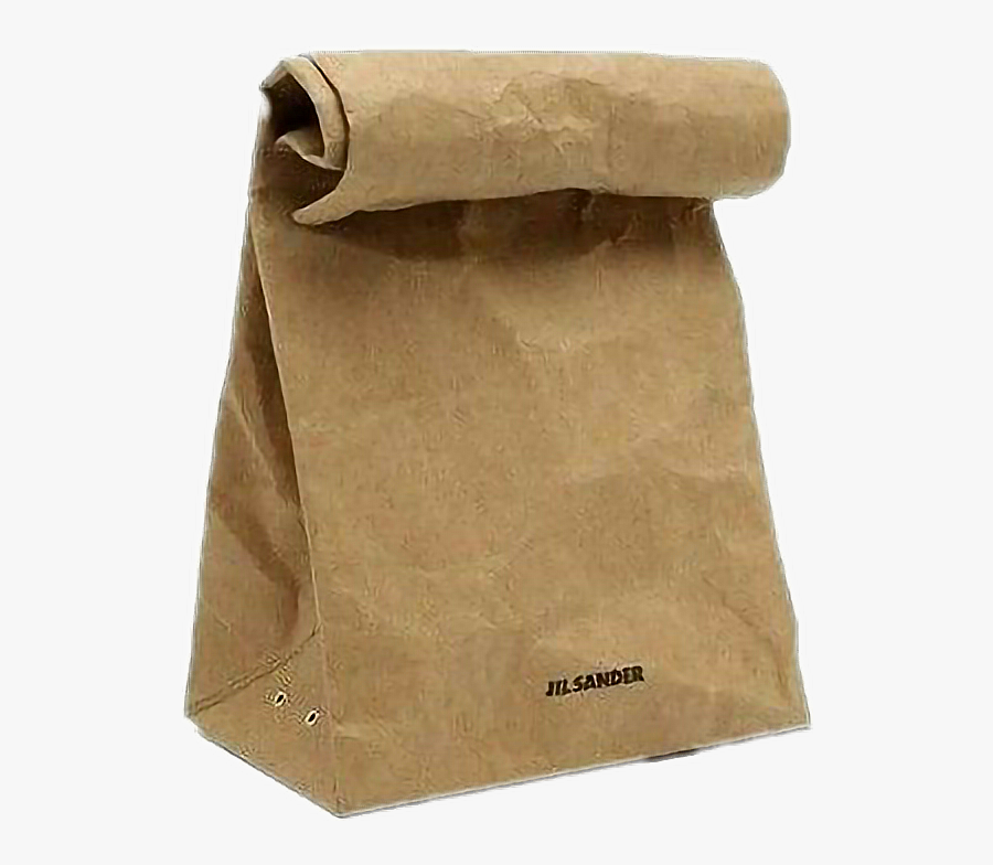 #lunch #aesthetic #brown #paper #food #filler #fillers - Brown Paper Bag Rolled, Transparent Clipart