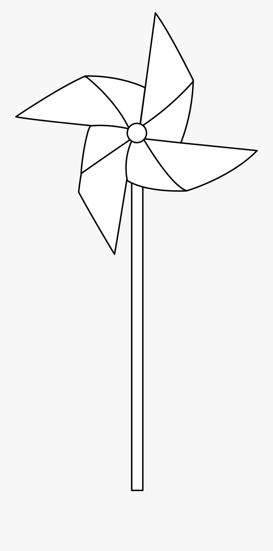 Clip Art Colorable Free Clip Art - Windmill, Transparent Clipart