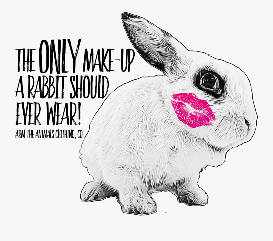 V Drawing Bunny - Domestic Rabbit, Transparent Clipart