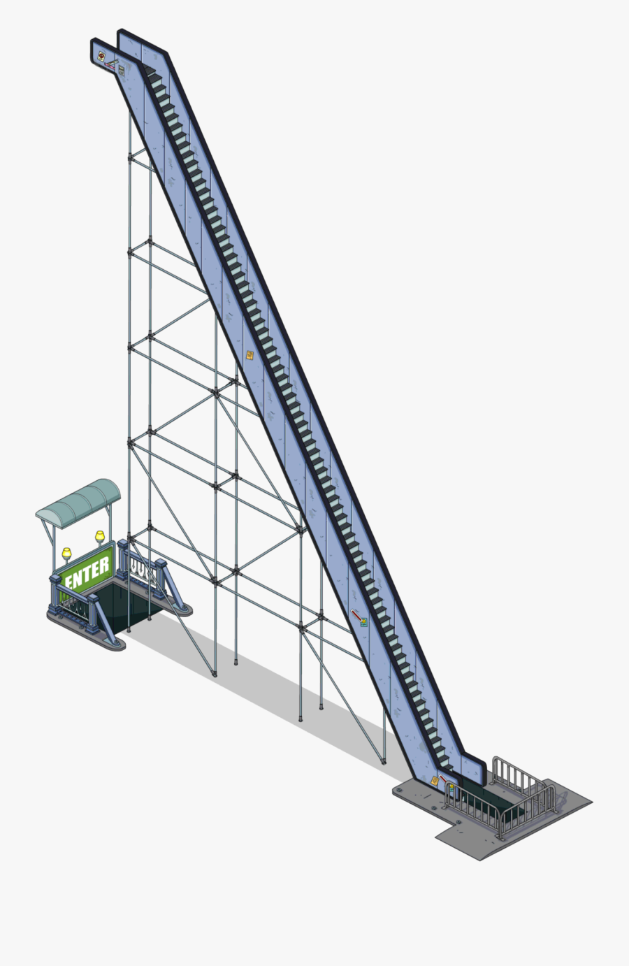 Escalator To Nowhere Tapped Out - Simpsons Escalator To Nowhere, Transparent Clipart