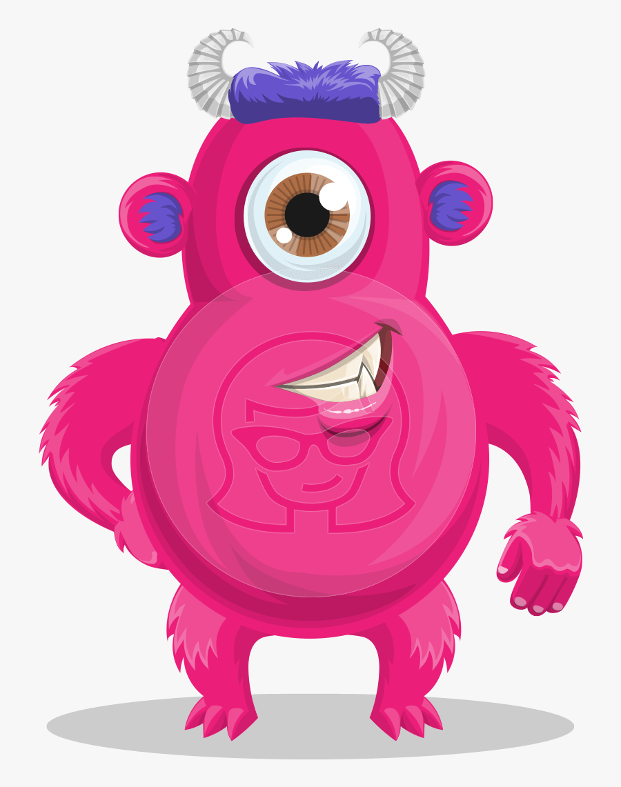 Cute Monster Cartoon Character - Cute Monster, Transparent Clipart