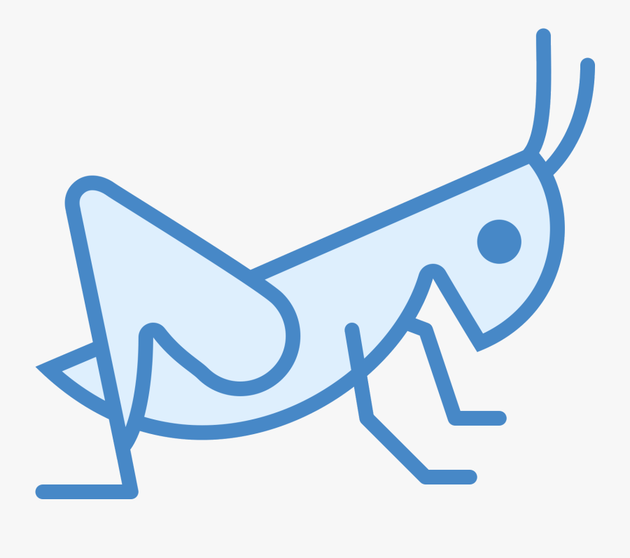 Grasshopper Vector Line - Crickets Insects Icon Png, Transparent Clipart