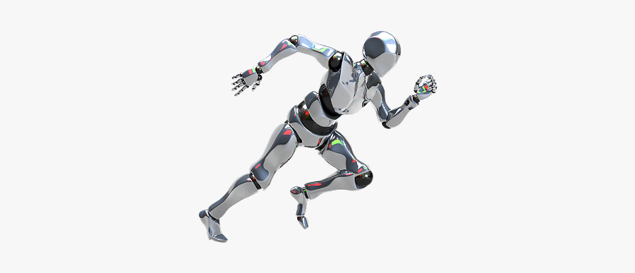 Robot, Isolated, Artificial Intelligence - Robot Running Transparent, Transparent Clipart