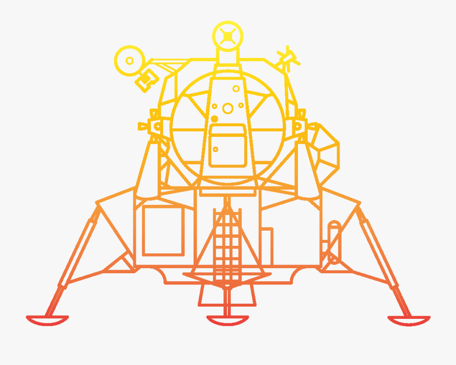 Logo - Apollo 11 Lunar Landing Drawing, Transparent Clipart