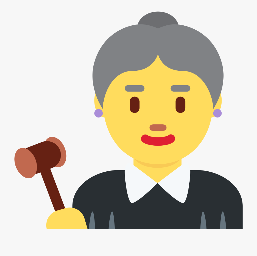 Gavel Svg Cartoon - Emoji De Juiza, Transparent Clipart