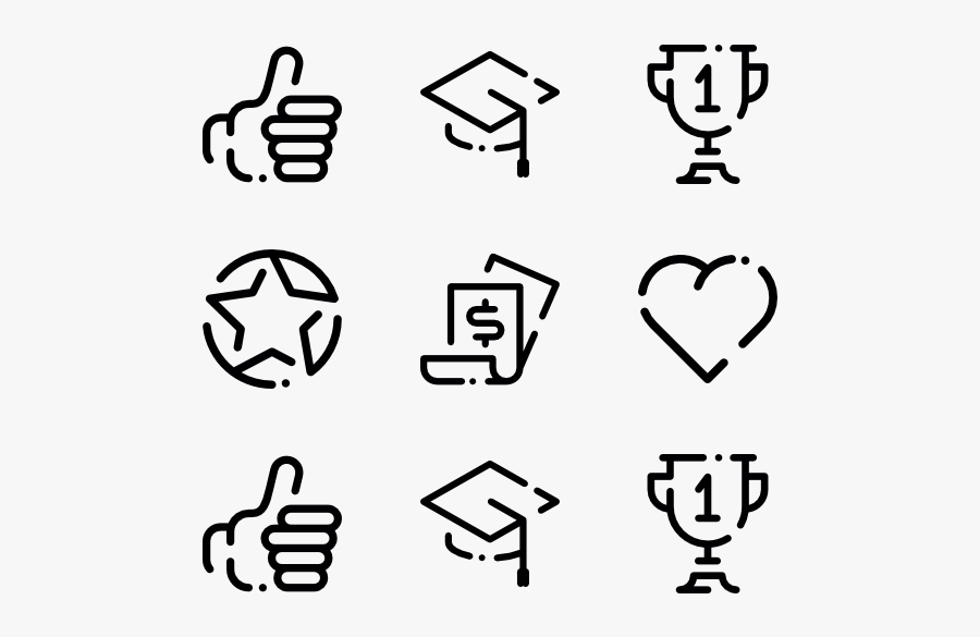 Thumb Vector Up And Down - Thumbs Up Line Icon, Transparent Clipart