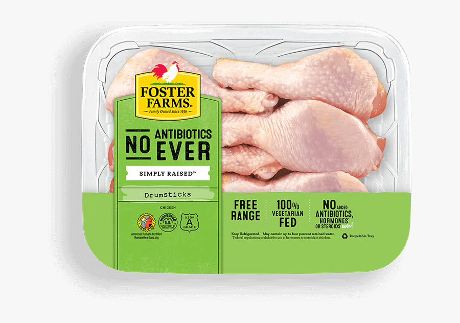 Drumsticks With No Antibiotics Ever - Turkey Chicken Breast, Transparent Clipart