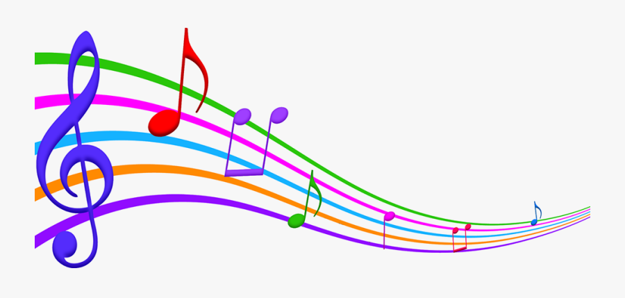 Colored Musical Notes Clip Art, Transparent Clipart