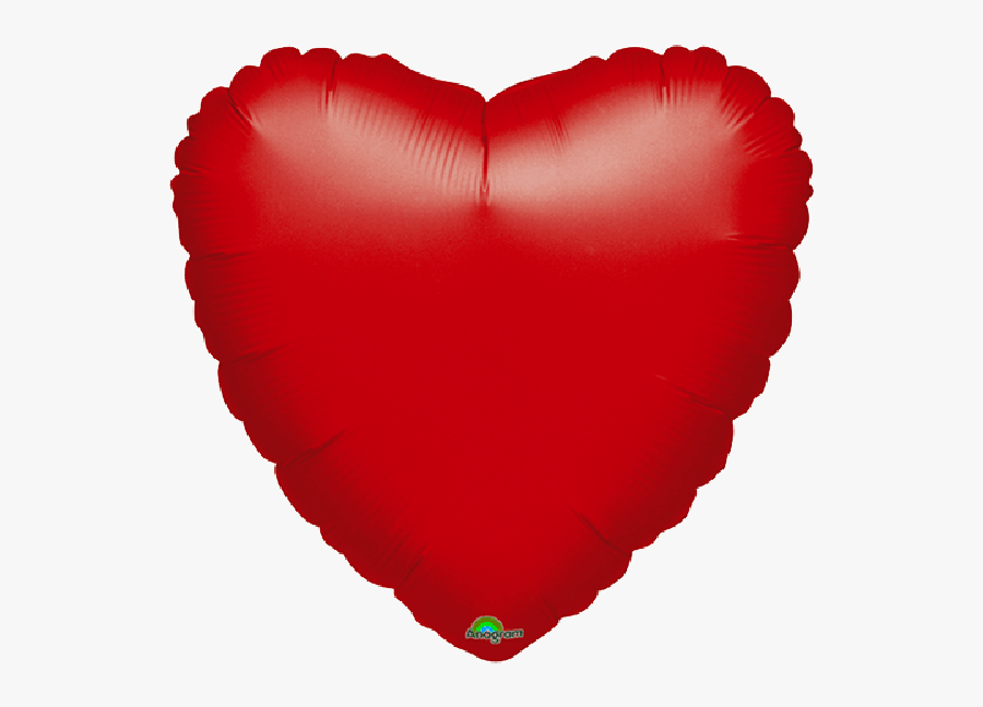 Red Heart 18" - Balloon, Transparent Clipart