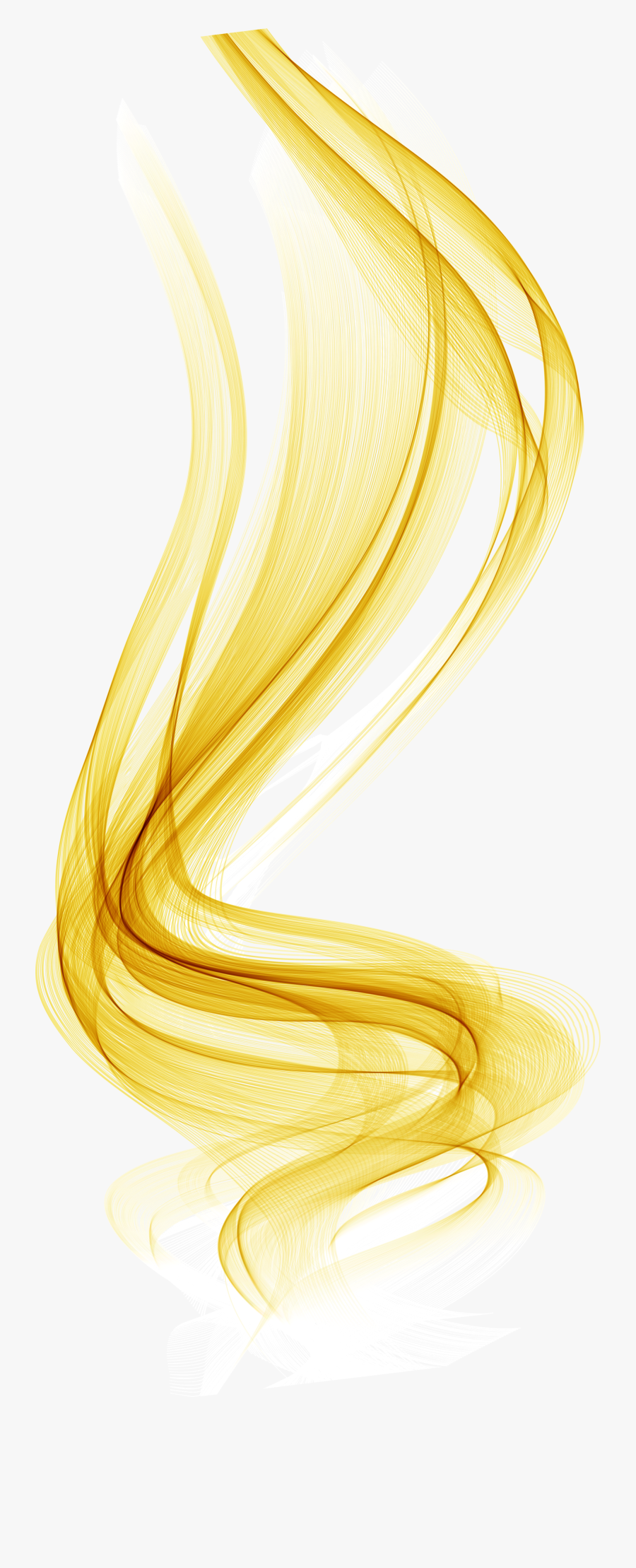 Golden Glare Light Curve Lens Flare Clipart - Illustration, Transparent Clipart