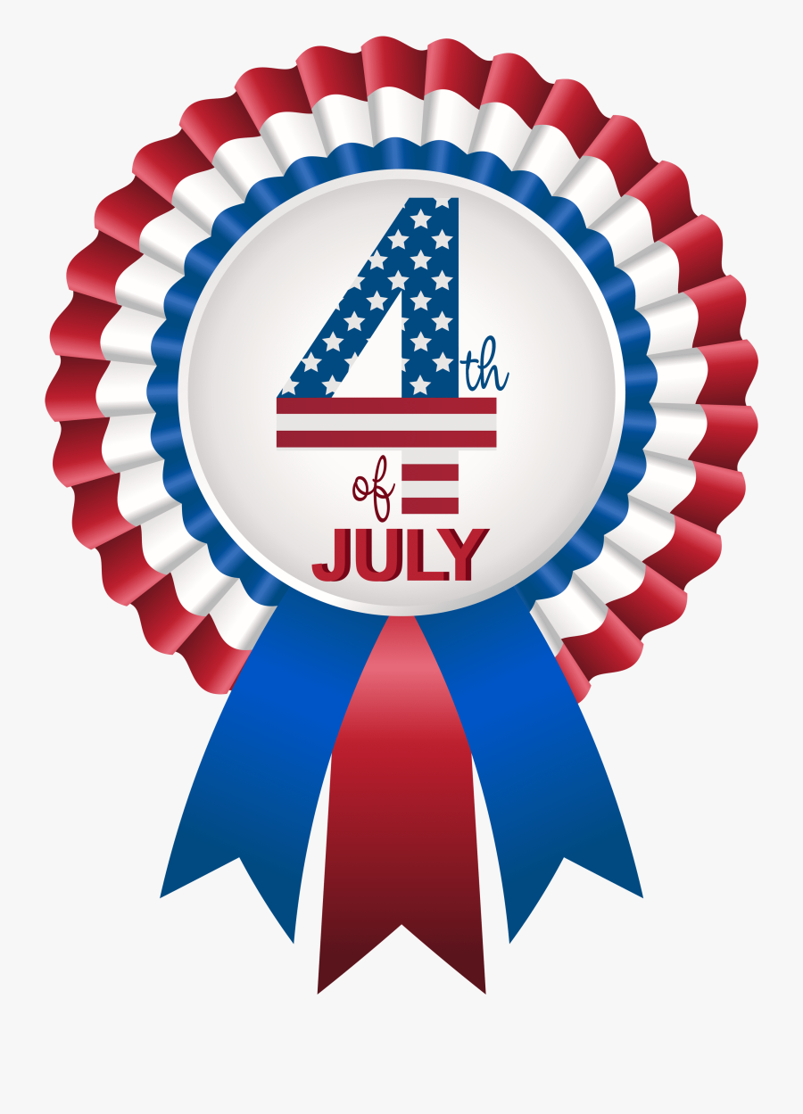 4th Of July Rosette Png Clip Art Image Clipart Image - 4th Of July Ribbon Award, Transparent Clipart