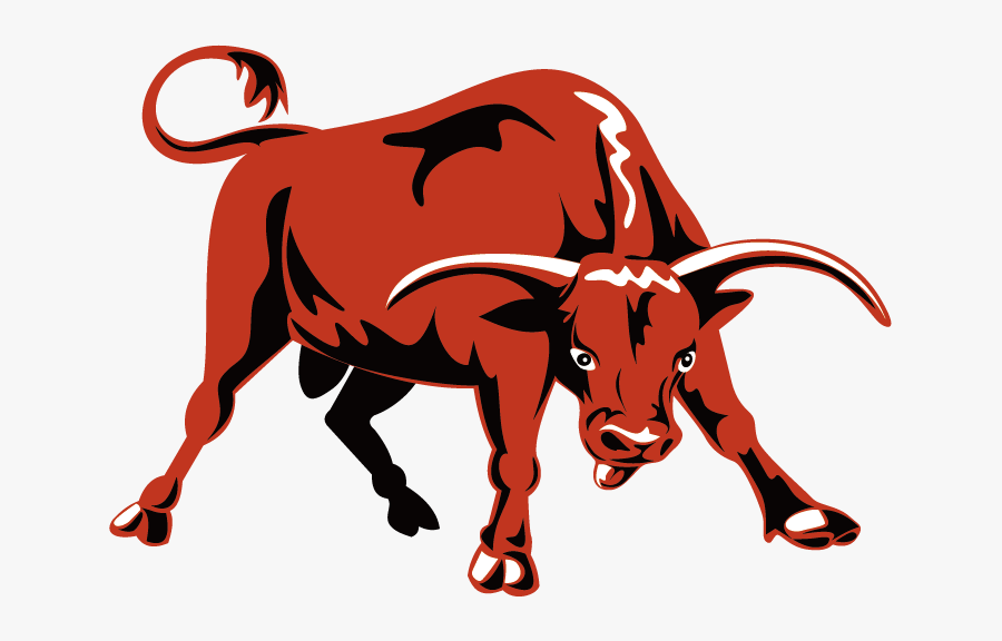 Charging Bull Cattle Ox - Vector Transparent Bull Png, Transparent Clipart