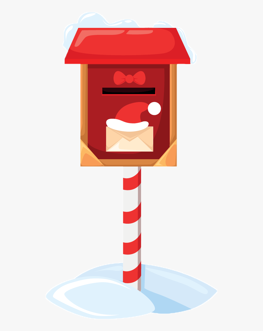 Letters Dropped In These Decorated Mailboxes By The - Santa Claus Post Box, Transparent Clipart