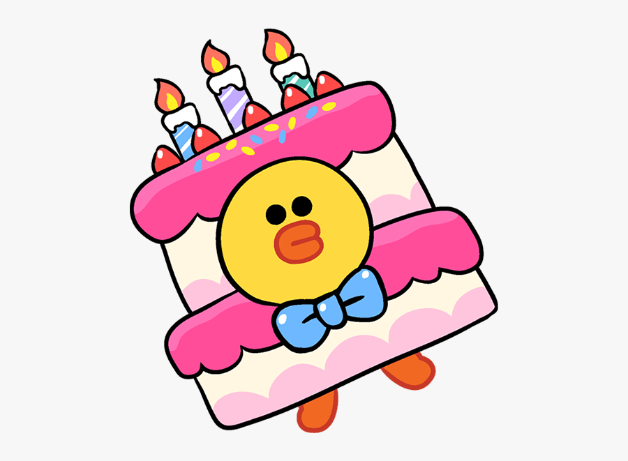 #linefriends #brown #cony #balloons #cute #party #birthday - Line Friends Happy Birthday, Transparent Clipart