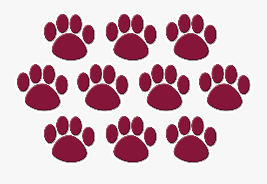 Teacher Created Resources Accents, Blue Paw Print Clipart - Wildcat Paw Print Maroon, Transparent Clipart