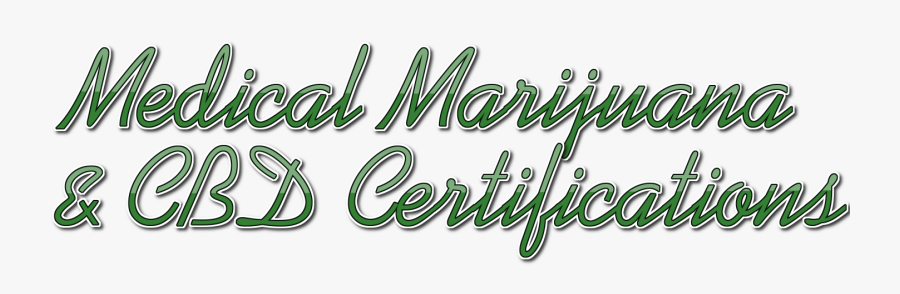 Medical Marijuana & Cbd Certifications - Calligraphy, Transparent Clipart