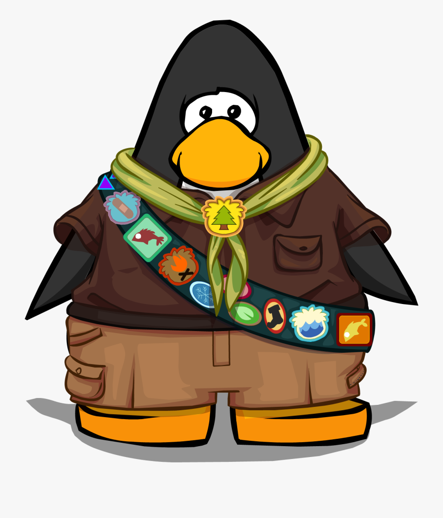 Uniform Clipart Tour Guide - Club Penguin Maroon Penguin, Transparent Clipart