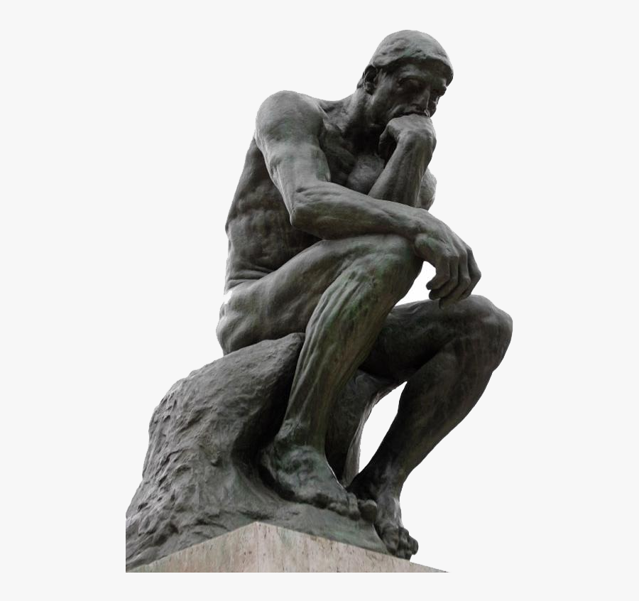 Thinking Man Statue Png - Thinker Statue Transparent Background, Transparent Clipart