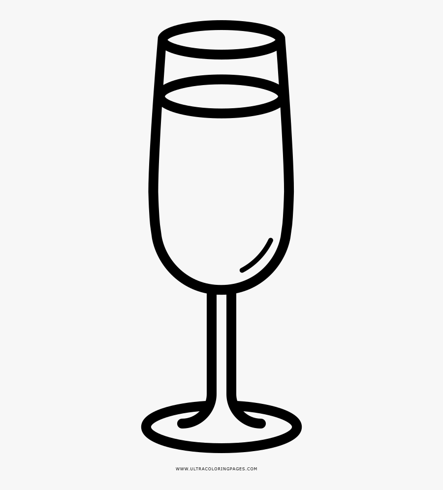 Download Champagne Flute Coloring Page - Glasses Cup Coloring Pages , Free Transparent Clipart - ClipartKey