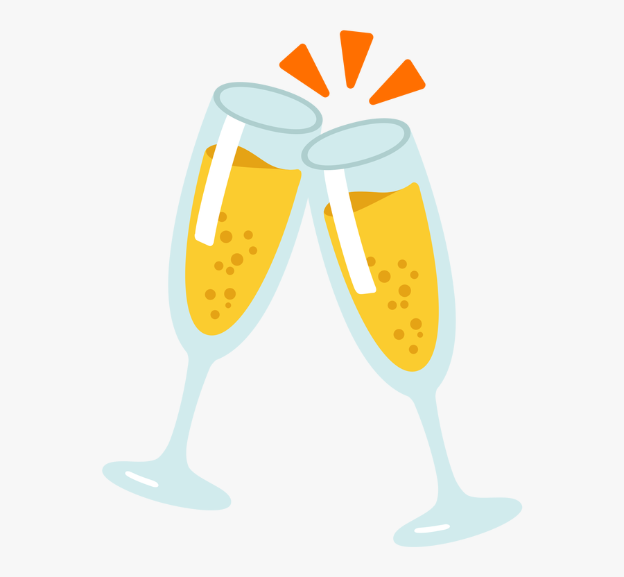 Champagne Emoji Png - Clinking Champagne Glass Clipart Png, Transparent Clipart