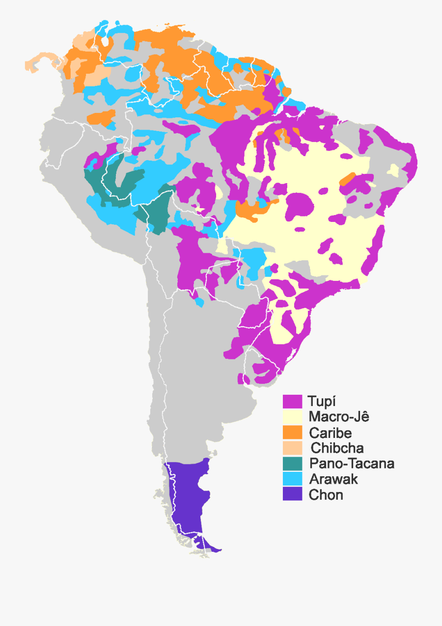 South America 04 - South America Native Map, Transparent Clipart