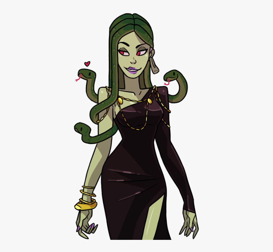 Gorgon Drawing Greek God Face - Monster Prom Female Characters, Transparent Clipart