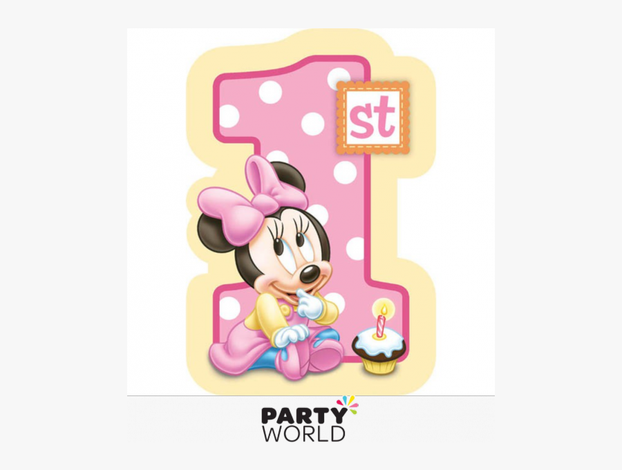 Minnie Mouse 1st Birthday Png - Minnie Mouse 1 Birthday, Transparent Clipart