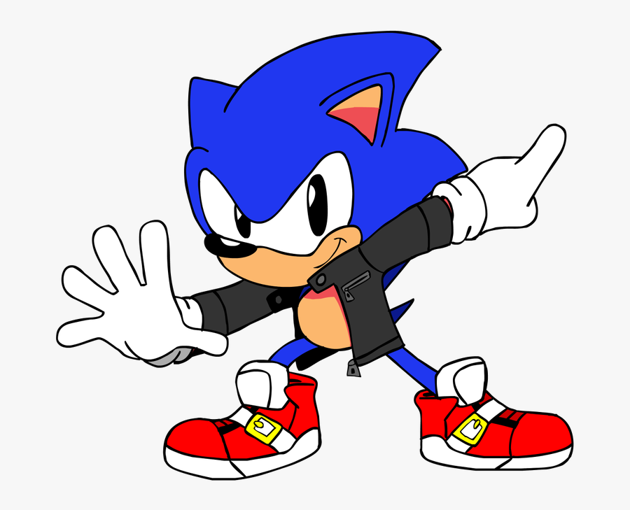 Staring With Sonic - Cartoon, Transparent Clipart