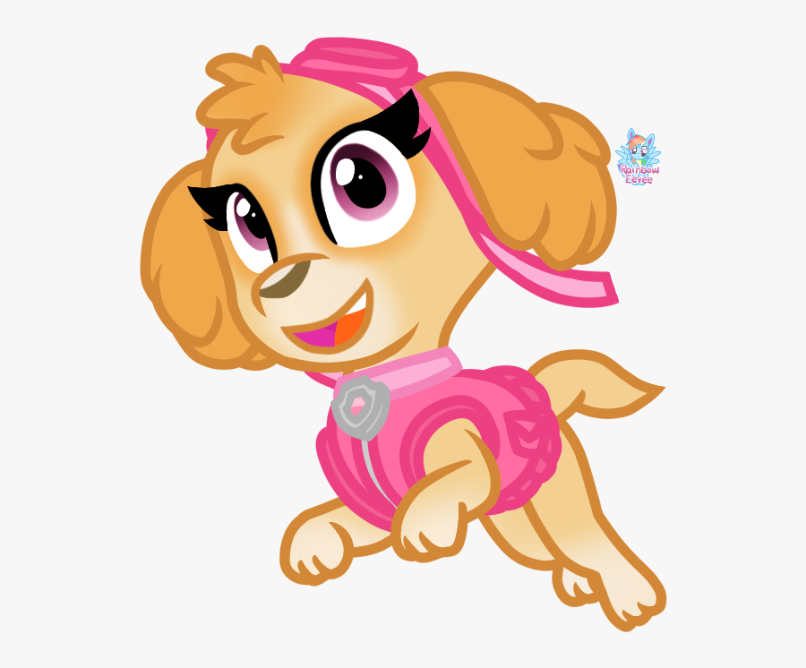 Skye Paw Patrol - Rainboweevee Da Skye Disappointed, Transparent Clipart