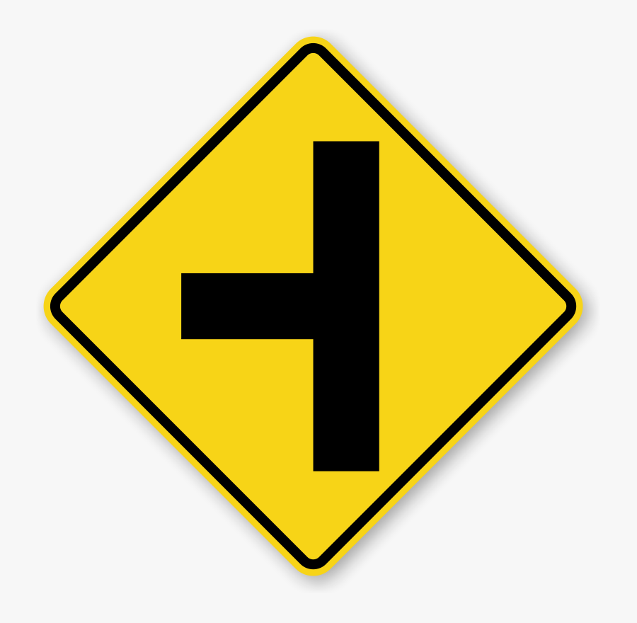 Two Way Intersection Sign, Transparent Clipart