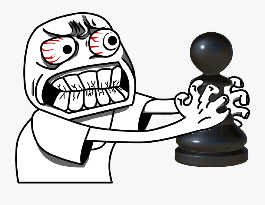 Transparent Pawn Chess Piece Clipart - Angry Face Meme Png, Transparent Clipart