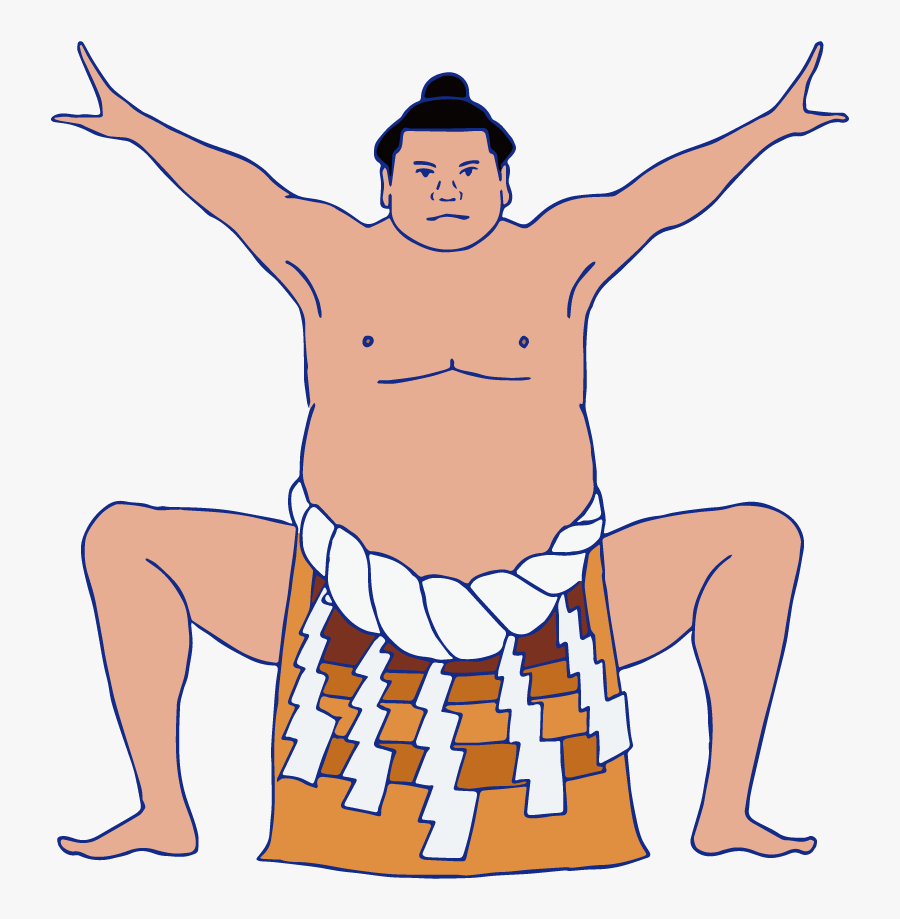 Sumo Wrestler - Cartoon, Transparent Clipart
