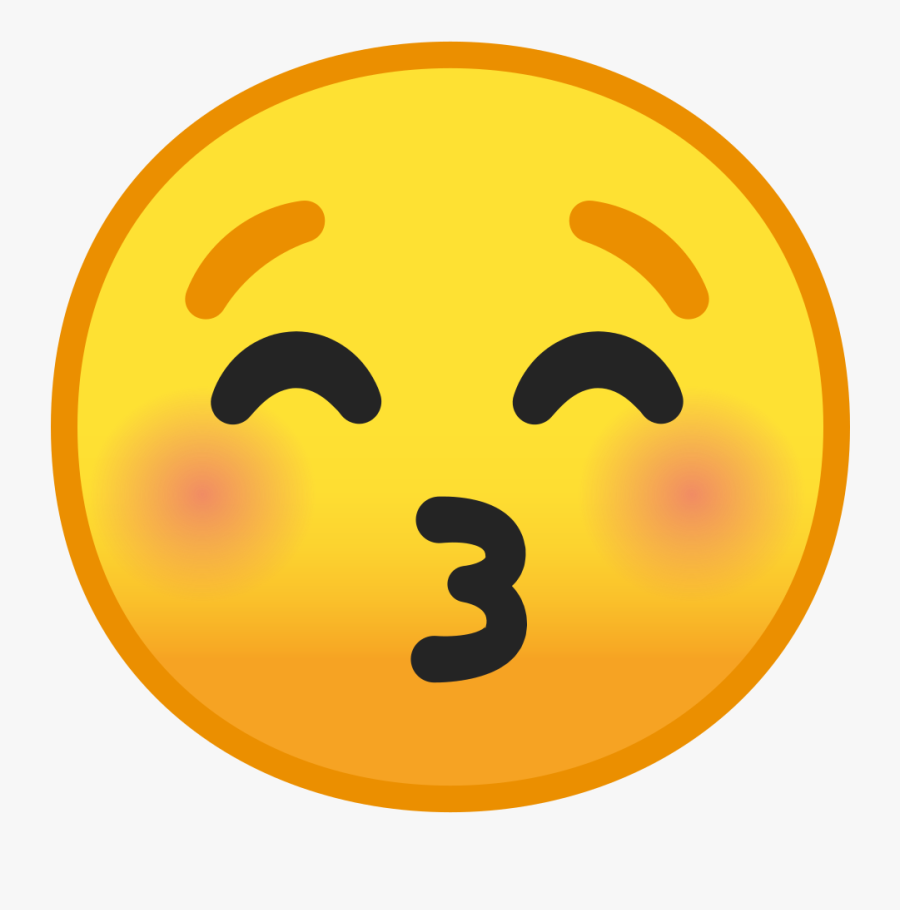 Kissing Face With Closed Eyes Icon - Kissing Face With Closed Eyes Emoji, Transparent Clipart