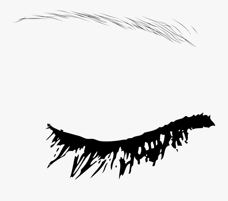 Eyebrow Euclidean Vector - Closed Eyes Drawing Png, Transparent Clipart