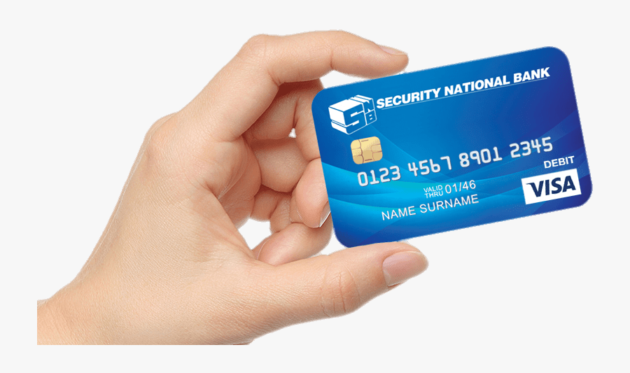 Bank Card In Hand - Security Bank Debit Card, Transparent Clipart