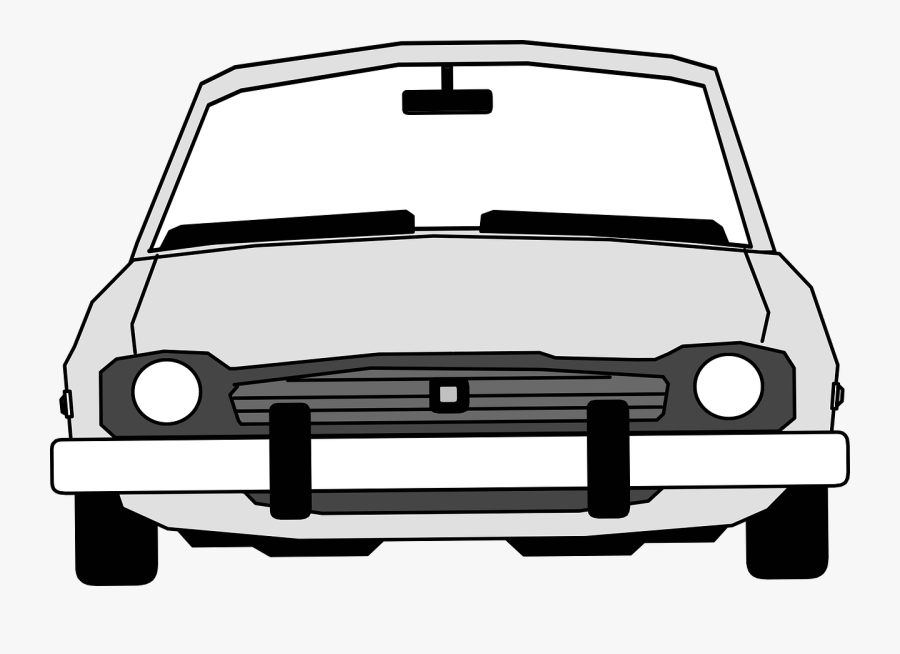 Front View Of Cartoon Car, Transparent Clipart