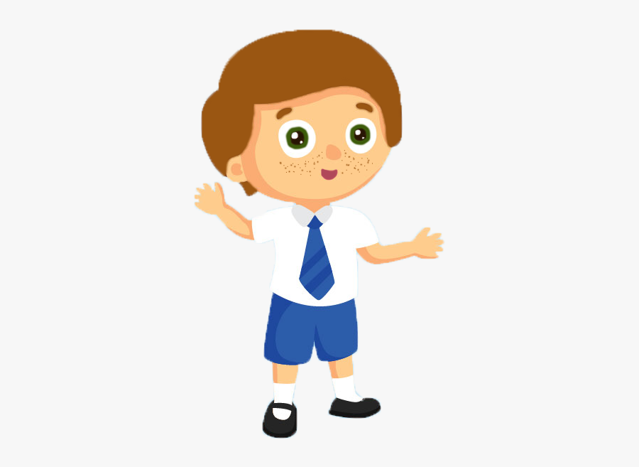Boy Wearing School Uniform Clipart, Transparent Clipart