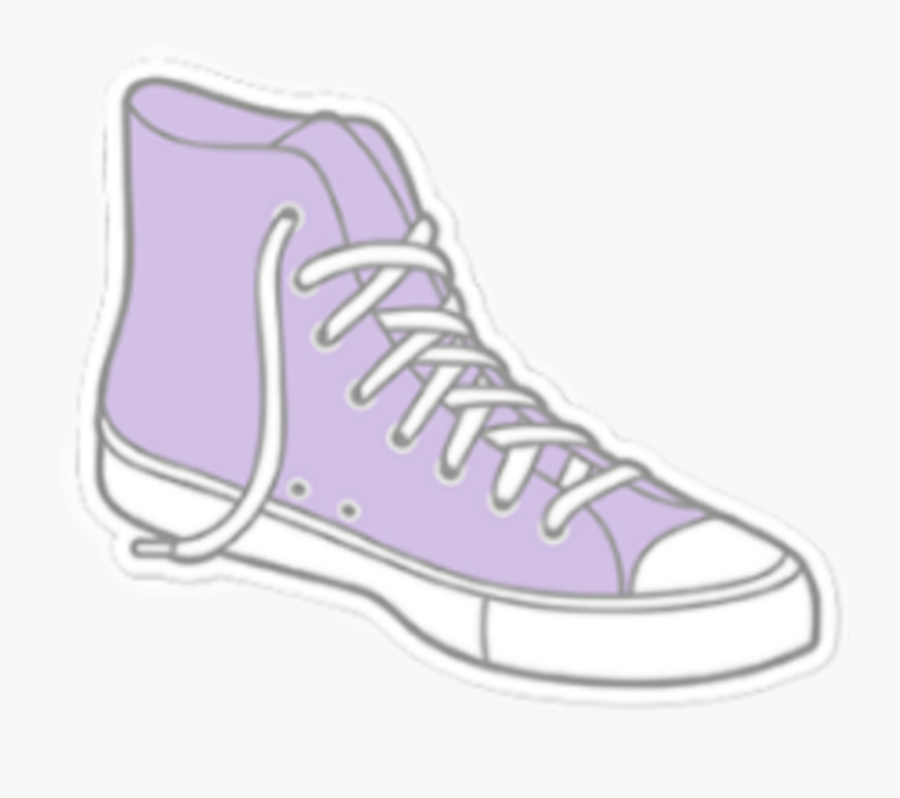 #converse #purple #cool #tumlr #tumblrgirl # Stickertumblr - Purple Converse Sticker, Transparent Clipart