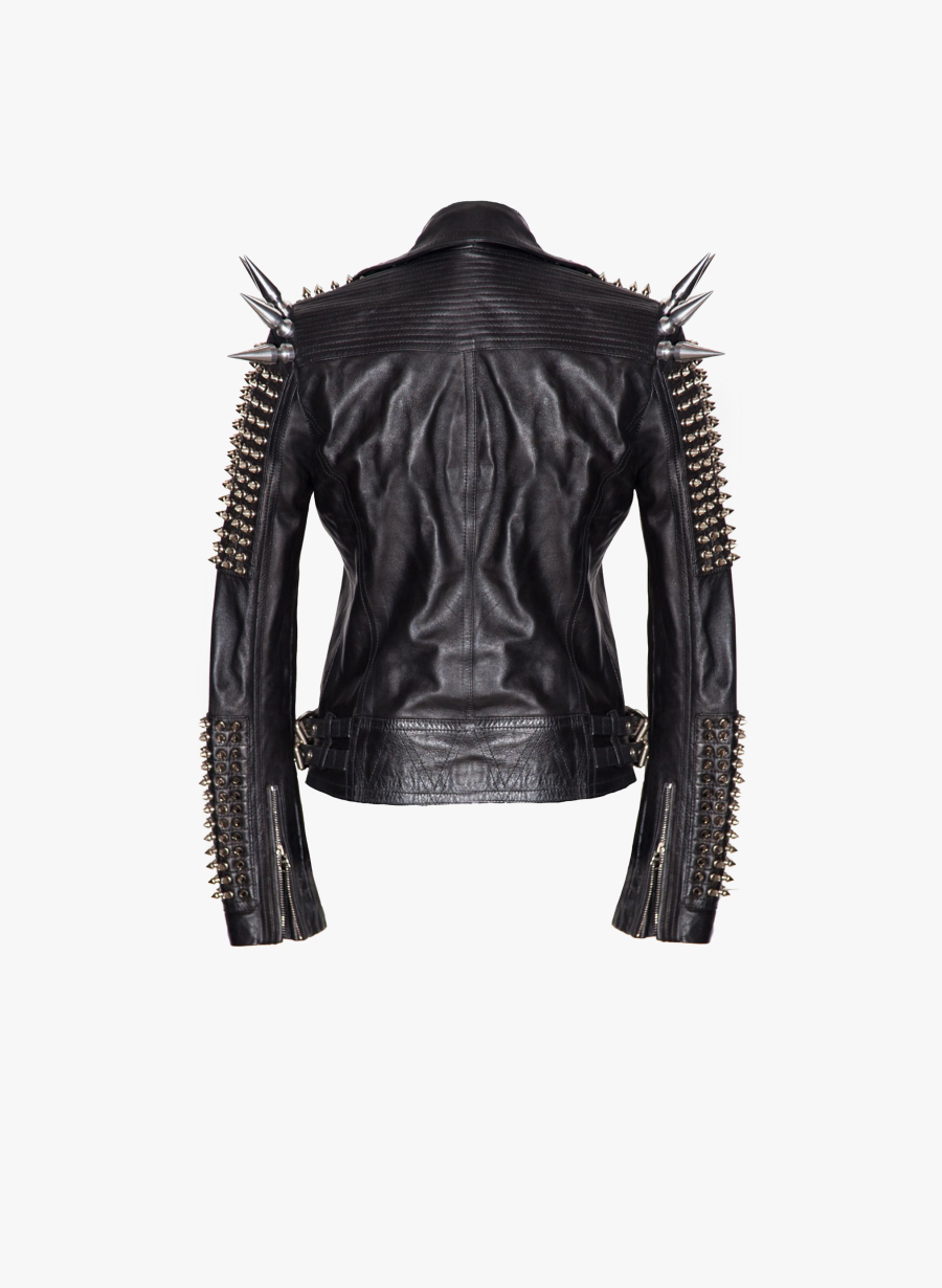 Leather Coat Png Download Image Leather Jacket - Leather Jacket With Design On Back, Transparent Clipart