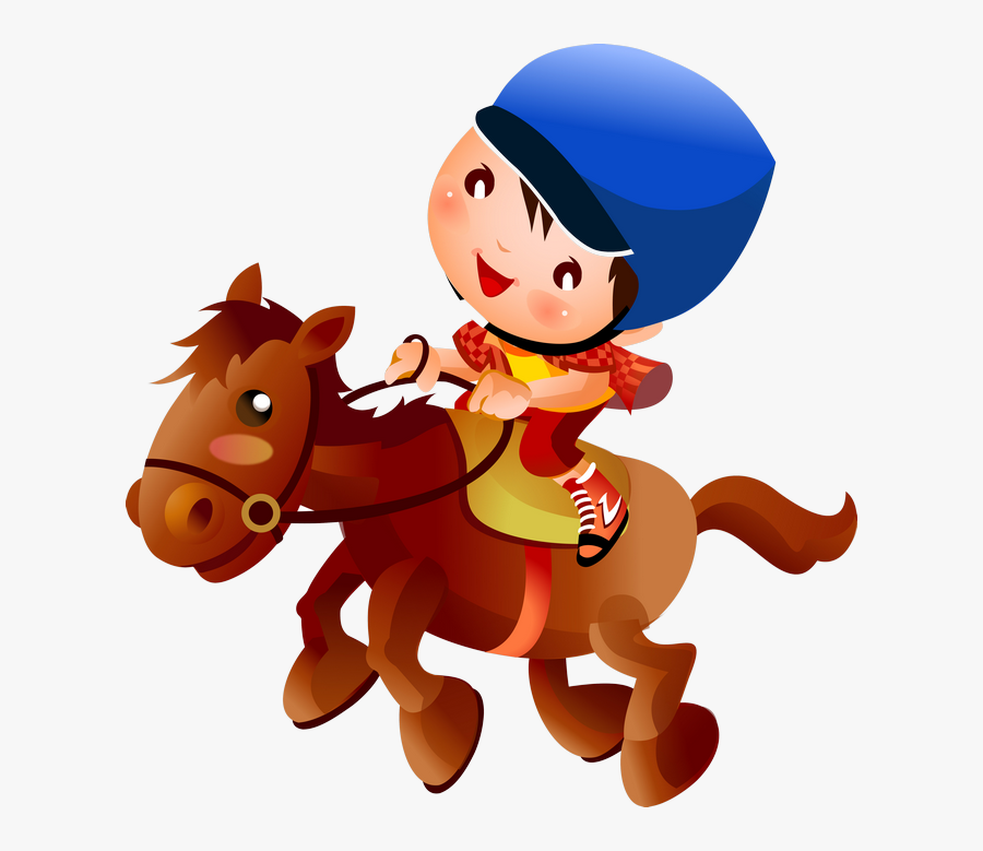 Horse Riding Cartoon Png, Transparent Clipart