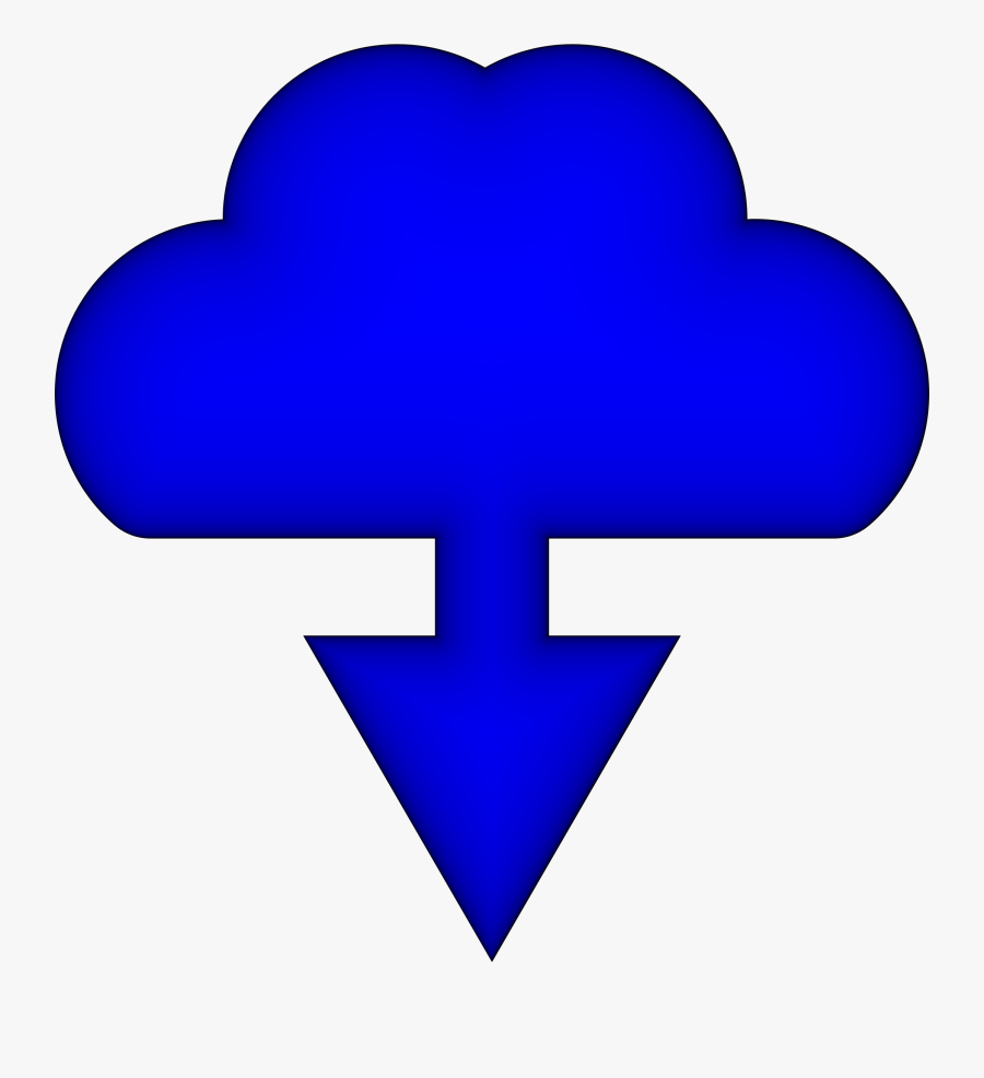 Simple Download Cloud Icon Glowing Clip Arts - Icon, Transparent Clipart
