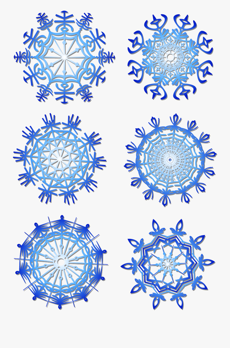 Vector Element Blue Gradient Snowflake Winter Png And - Vector Graphics, Transparent Clipart