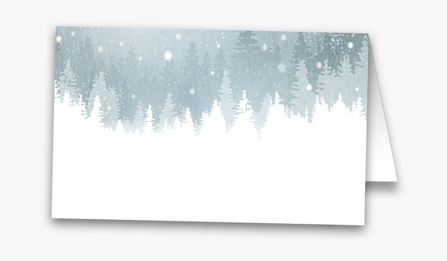 Winter Snowflake Wedding Escort Seating Cards - Spruce, Transparent Clipart