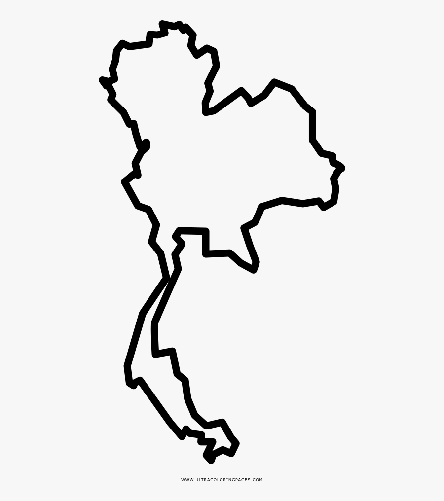 Thailand Coloring Page - Thailand Map Sketch , Free Transparent Clipart