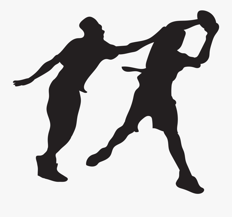 Central Falls Youth Flag Football League - Flag Football Player Silhouette, Transparent Clipart