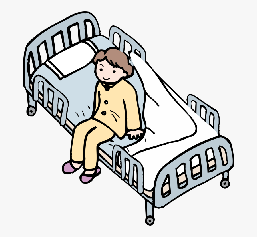 Futon,furniture,cartoon - Hospital Patient Cartoon No Background, Transparent Clipart