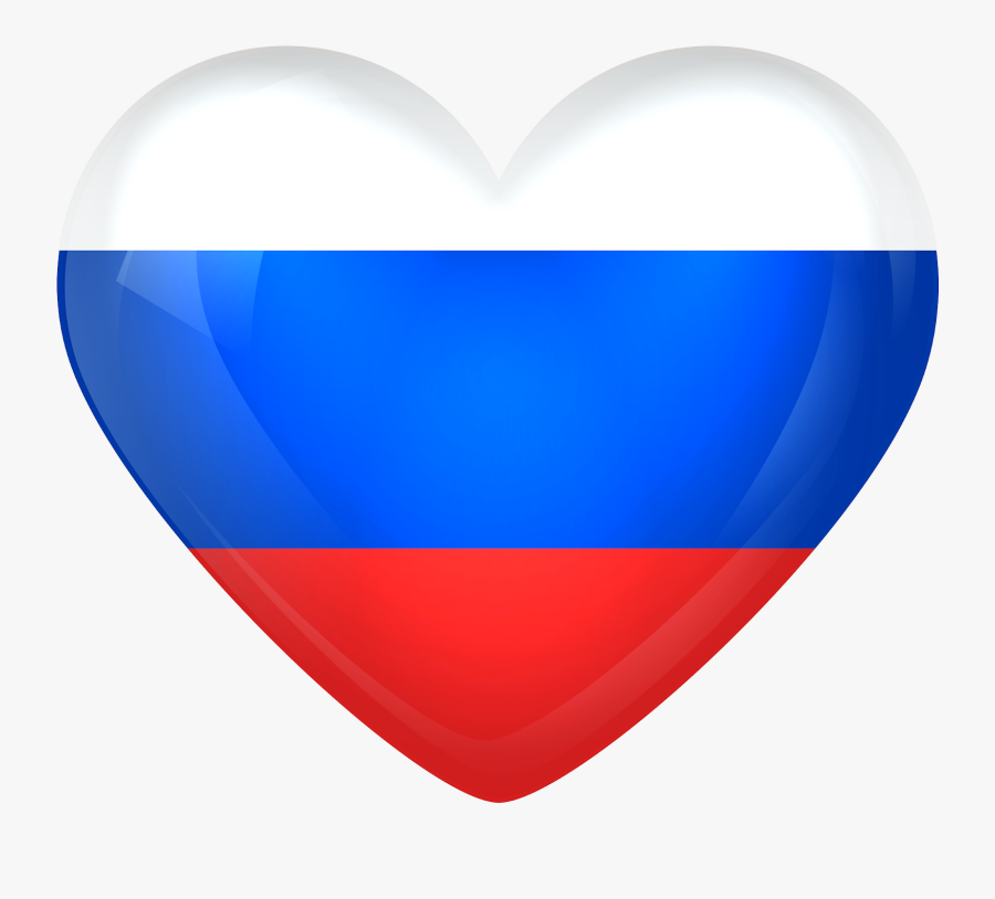 #russia #france #flag #heart #worldcup #worldfootball - Russian Flag Heart Png, Transparent Clipart