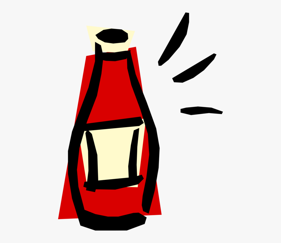 Vector Illustration Of Ketchup Bottle Condiment Of, Transparent Clipart
