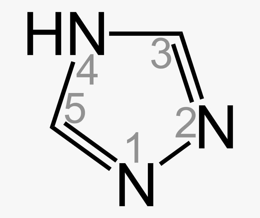 4h 1,2,4 Triazole Structural Formulav - Black-and-white, Transparent Clipart