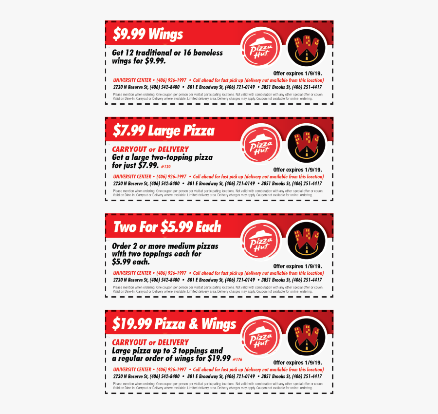 Pizza Hut Coupons - Pizza Hut, Transparent Clipart